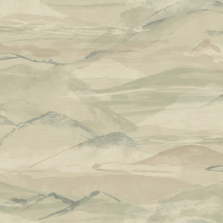 Bozeman Mountains Moss Wallpaper by Chesapeake Yellowstone Covers about 56.4 square feet 20.5-in by 33-ft long roll Prepasted 20.5 - Fabric Carolina -