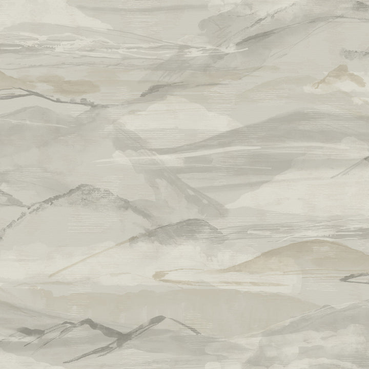 Bozeman Mountains Grey Wallpaper by Chesapeake Yellowstone Covers about 56.4 square feet 20.5-in by 33-ft long roll Prepasted 20.5 - Fabric Carolina -