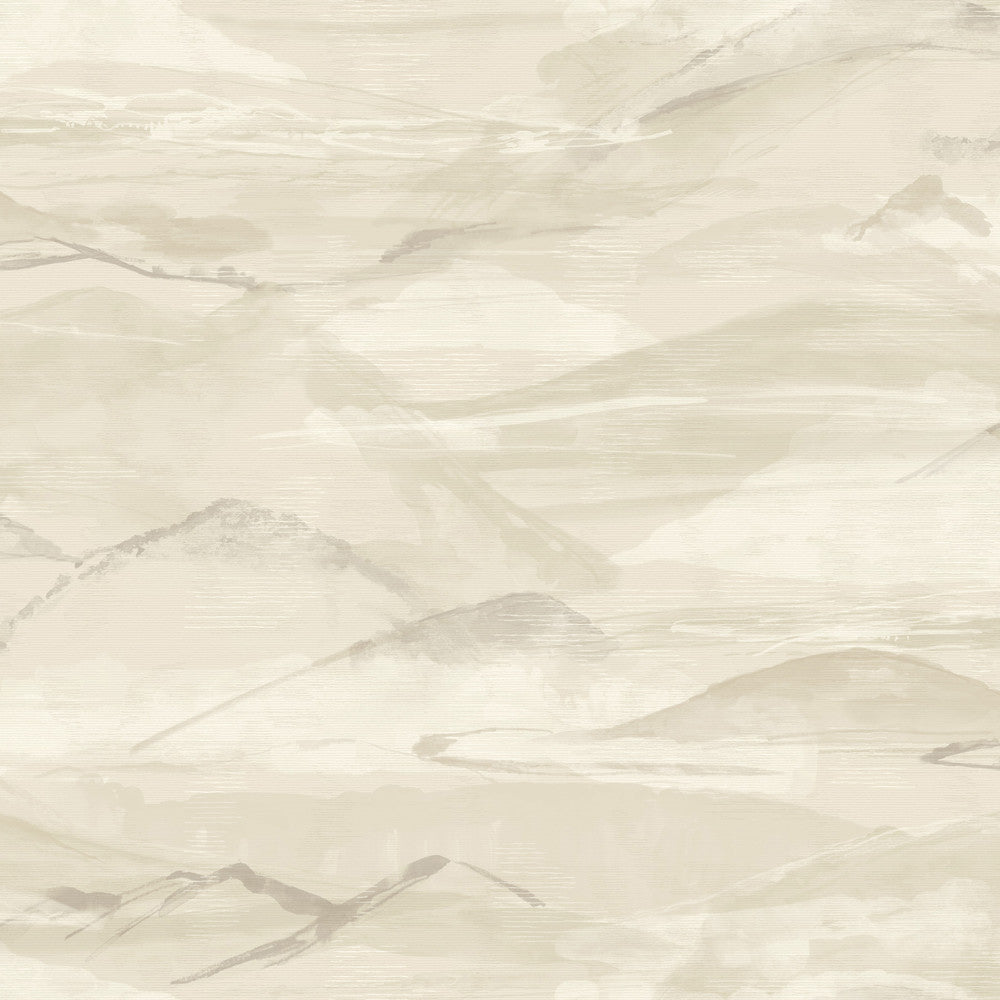 Bozeman Mountains Bone Wallpaper by Chesapeake Yellowstone Covers about 56.4 square feet 20.5-in by 33-ft long roll Prepasted 20.5 - Fabric Carolina -