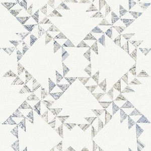 Scrap Quilt Denim Wallpaper by Chesapeake