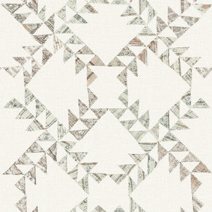 Scrap Quilt Light Brown Wallpaper by Chesapeake