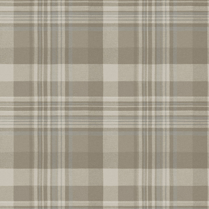 Dutton Plaid Light Brown Wallpaper by Chesapeake Yellowstone Covers about 56.4 square feet 20.5-in by 33-ft long roll Prepasted 20.5 - Fabric Carolina -