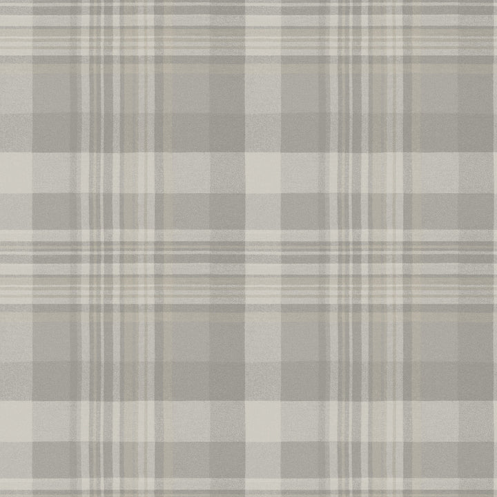 Dutton Plaid Grey Wallpaper by Chesapeake Yellowstone Covers about 56.4 square feet 20.5-in by 33-ft long roll Prepasted 20.5 - Fabric Carolina -