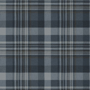 Dutton Plaid Indigo Wallpaper by Chesapeake