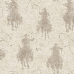 Stockman Silhouette Light Grey Wallpaper by Chesapeake