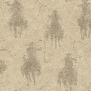Stockman Silhouette Khaki Wallpaper by Chesapeake