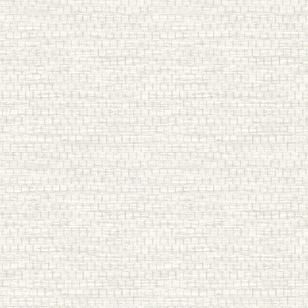 Plaited Grass White Wallpaper by Chesapeake Yellowstone Covers about 56.4 square feet 20.5-in by 33-ft long roll Prepasted 20.5 - Fabric Carolina -