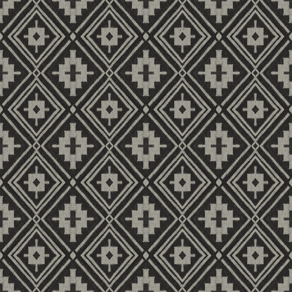 Camp Blanket Black Wallpaper by Chesapeake Yellowstone Covers about 56.4 square feet 20.5-in by 33-ft long roll Prepasted 20.5 - Fabric Carolina -