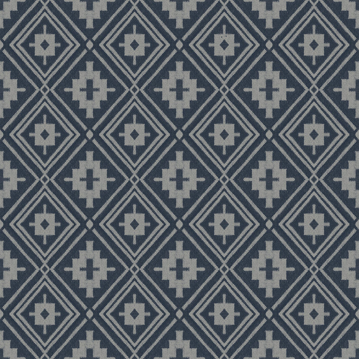 Camp Blanket Dark Blue Wallpaper by Chesapeake Yellowstone Covers about 56.4 square feet 20.5-in by 33-ft long roll Prepasted 20.5 - Fabric Carolina -