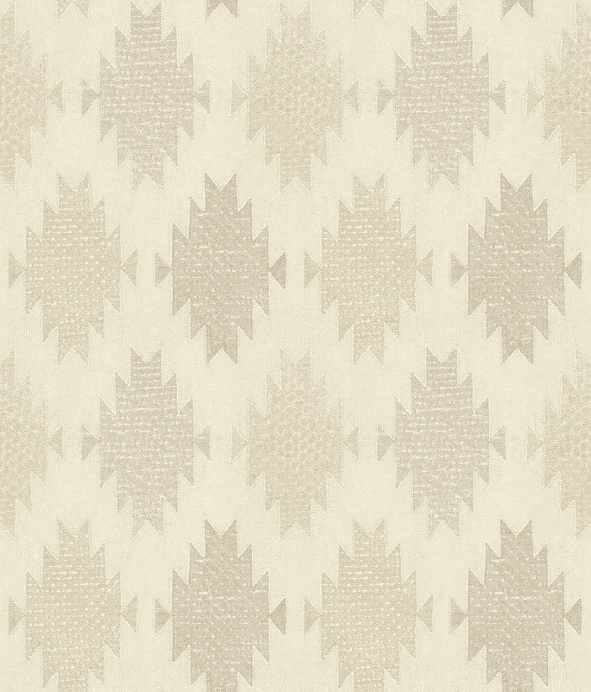 Stitched Heirloom Khaki Wallpaper by Chesapeake Yellowstone Covers about 56.4 square feet 20.5-in by 33-ft long roll Prepasted 24 - Fabric Carolina -