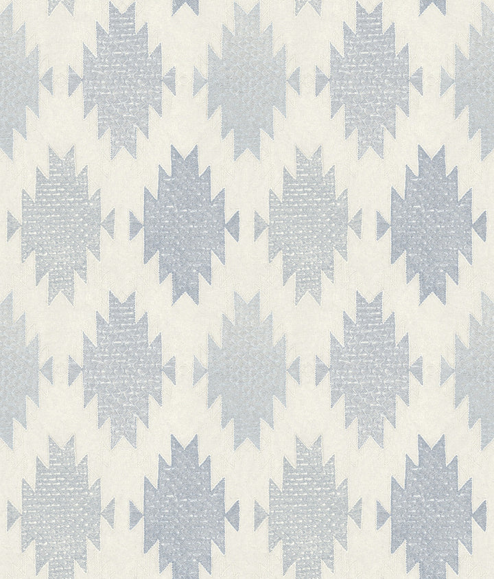 Stitched Heirloom Indigo Wallpaper by Chesapeake Yellowstone Covers about 56.4 square feet 20.5-in by 33-ft long roll Prepasted 24 - Fabric Carolina -