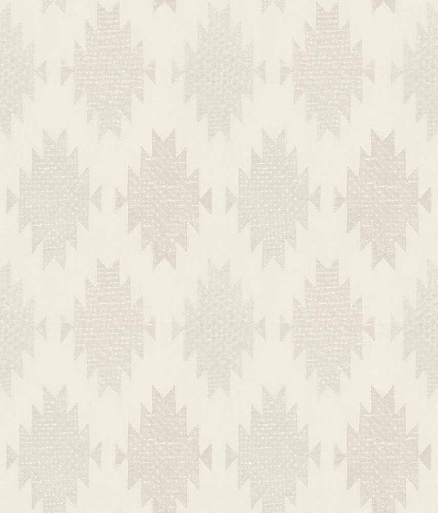 Stitched Heirloom White Wallpaper by Chesapeake Yellowstone Covers about 56.4 square feet 20.5-in by 33-ft long roll Prepasted 24 - Fabric Carolina -