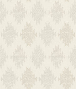 Stitched Heirloom White Wallpaper by Chesapeake