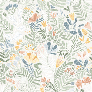 Brittsommar Seafoam Woodland Floral Wallpaper by A-Street Prints