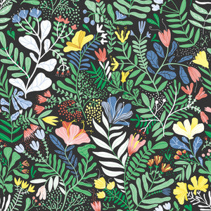 Brittsommar Black Woodland Floral Wallpaper by A-Street Prints