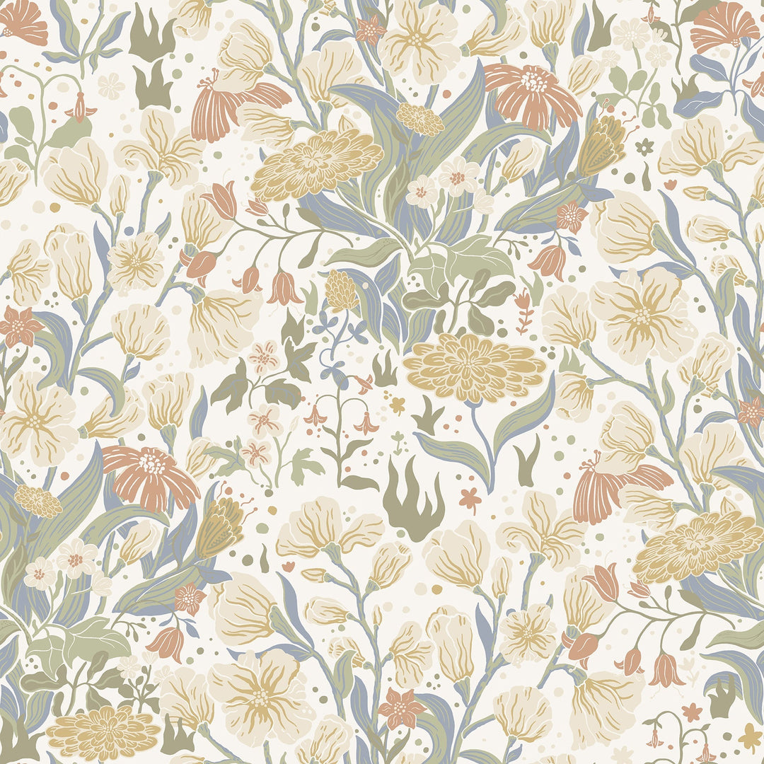 Hava Neutral Meadow Flowers Wallpaper by A-Street Prints Designer
