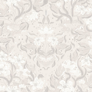 Lisa Grey Floral Damask Wallpaper by A-Street Prints