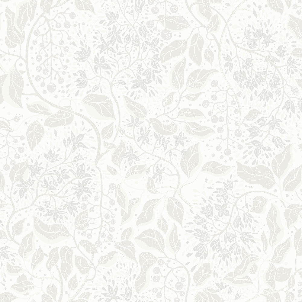 Turi Light Grey Twining Vines Wallpaper by A-Street Prints Botanica Covers about 57.5 square feet 20.9-in by 33-ft long roll Unpasted 20.9 - Fabric Carolina -