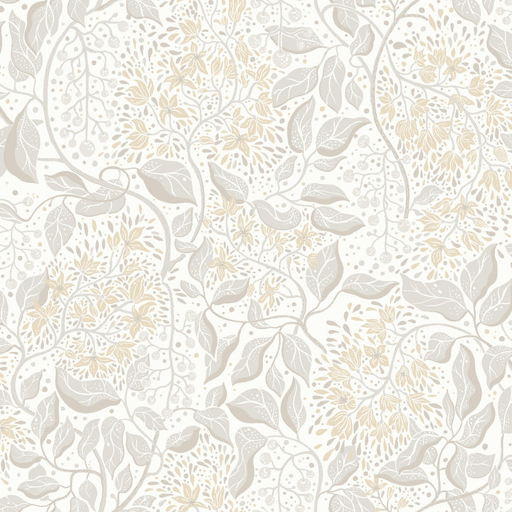Turi Khaki Twining Vines Wallpaper by A-Street Prints Botanica Covers about 57.5 square feet 20.9-in by 33-ft long roll Unpasted 20.9 - Fabric Carolina -