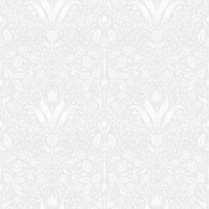 Mara Light Grey Tulip Ogee Wallpaper by A-Street Prints