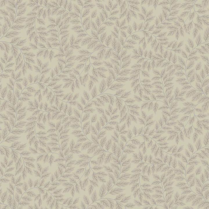 Lindlöv Taupe Leafy Vines Wallpaper by A-Street Prints Botanica Covers about 57.5 square feet 20.9-in by 33-ft long roll Unpasted 20.9 - Fabric Carolina -