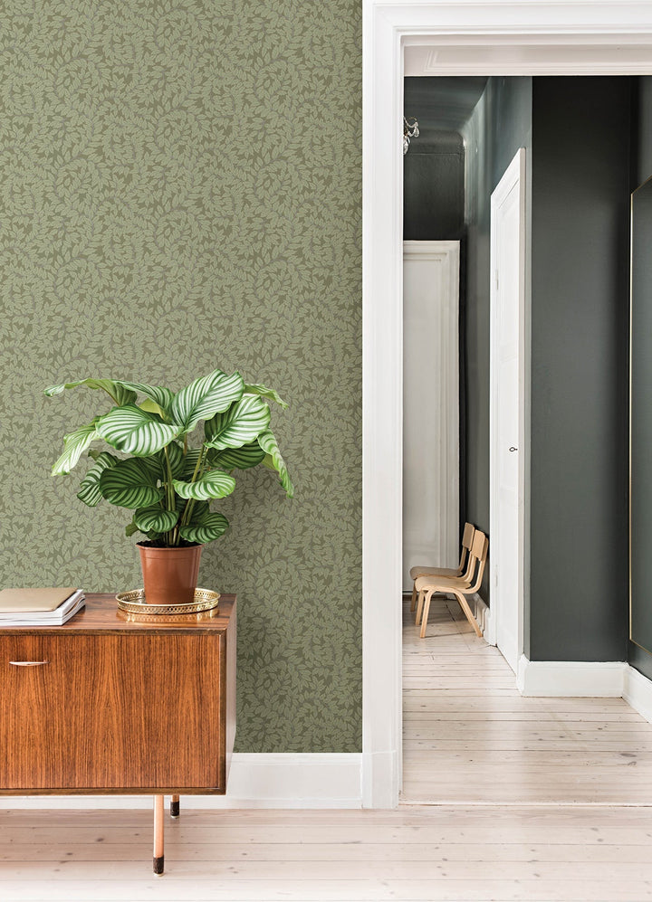 Lindlöv Moss Leafy Vines Wallpaper by A-Street Prints Designer