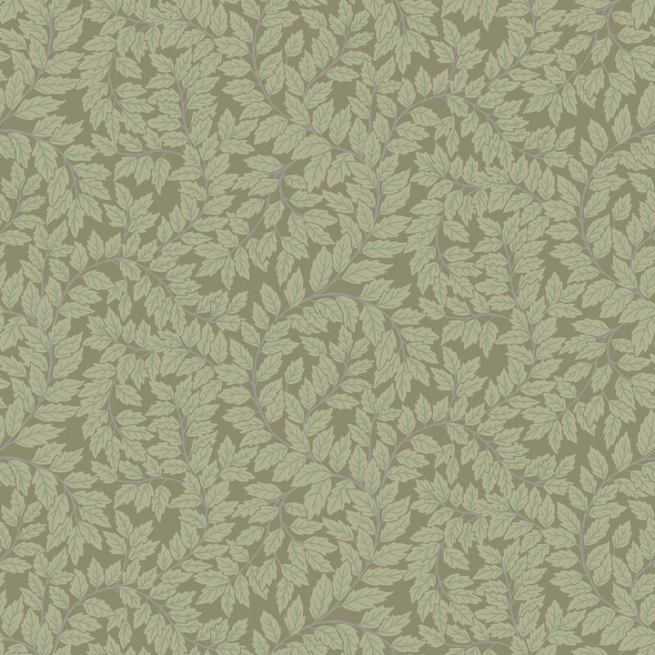 Lindlöv Moss Leafy Vines Wallpaper by A-Street Prints Botanica Covers about 57.5 square feet 20.9-in by 33-ft long roll Unpasted 20.9 - Fabric Carolina -