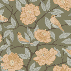 Bernadina Moss Rosebush Wallpaper by A-Street Prints
