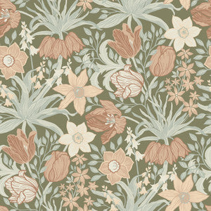 Cecilia Moss Tulip and Daffodil Wallpaper by A-Street Prints