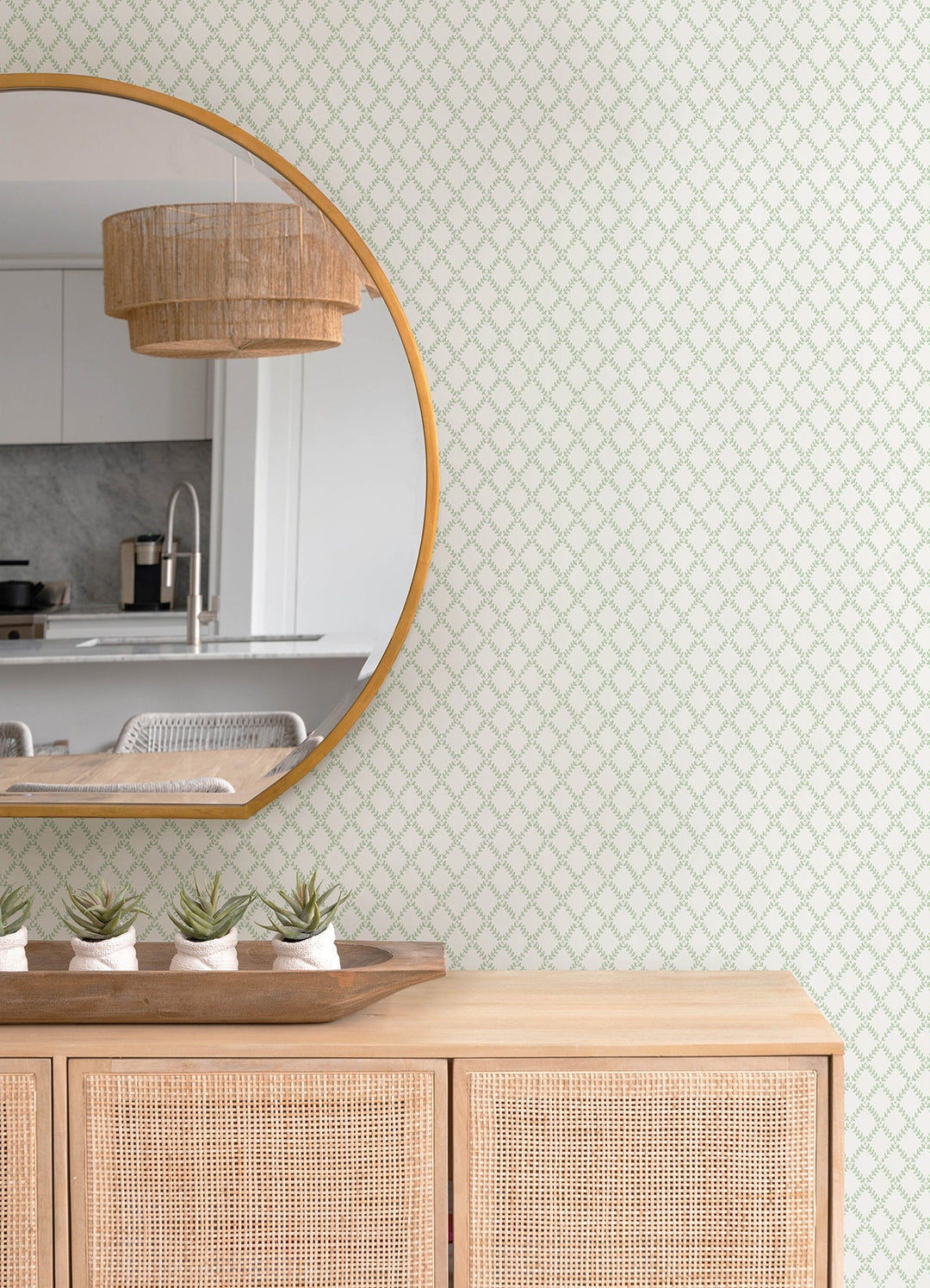Trevor Sage Leaf Trellis Wallpaper by A-Street Prints Designer