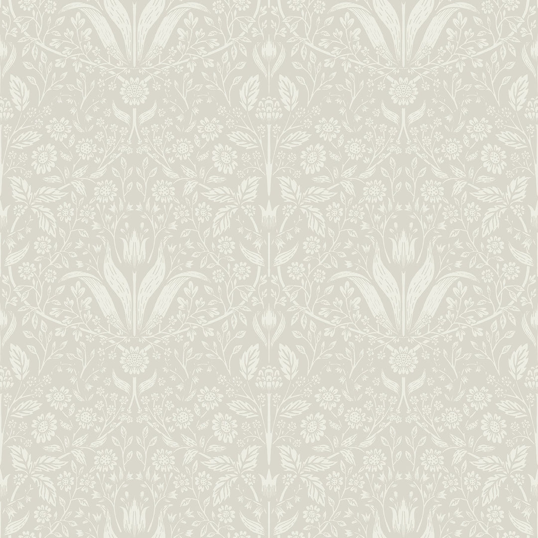 Mara Beige Tulip Ogee Wallpaper by A-Street Prints Designer