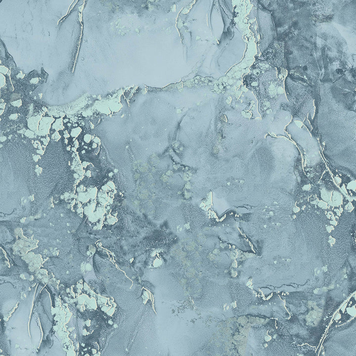 Grandin Dark Blue Marbled Wallpaper by Advantage Perfect Plains Covers about 57.5 square feet 20.9-in by 33-ft long roll Unpasted 20.86 - Fabric Carolina -