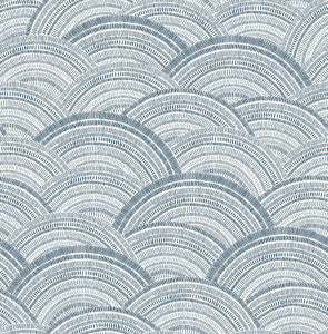 Encircle Indigo Geometric Wallpaper by A-Street Prints