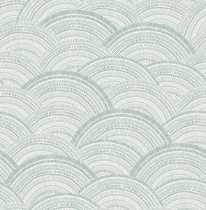Encircle Sea Green Geometric Wallpaper by A-Street Prints