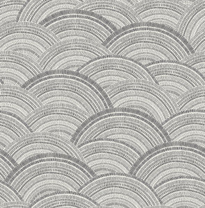 Encircle Black Geometric Wallpaper by A-Street Prints