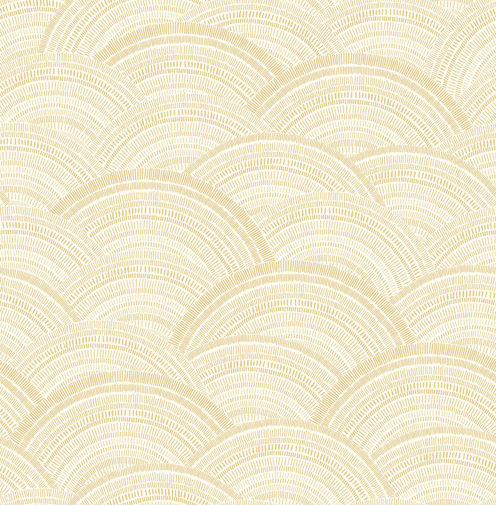 Encircle Yellow Geometric Wallpaper by A-Street Prints Harmony Covers about 56.4 square feet 20.5-in by 33-ft long roll Unpasted 20.86 - Fabric Carolina -