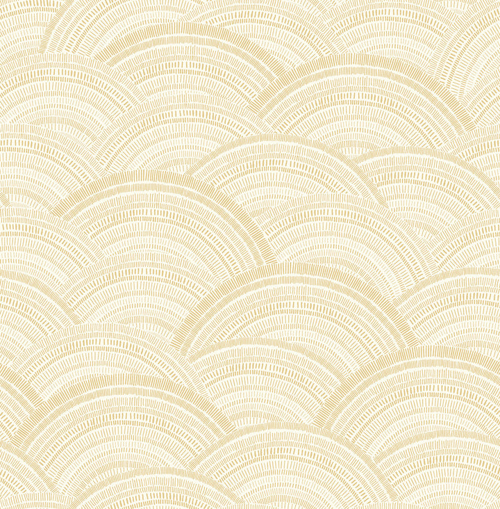 Encircle Yellow Geometric Wallpaper by A-Street Prints Harmony Covers about 56.4 square feet 20.5-in by 33-ft long roll Unpasted 20.86 - Fabric Carolina -