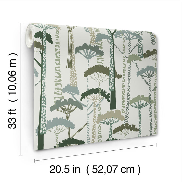 Unify Green Forest Wallpaper by A-Street Prints Designer