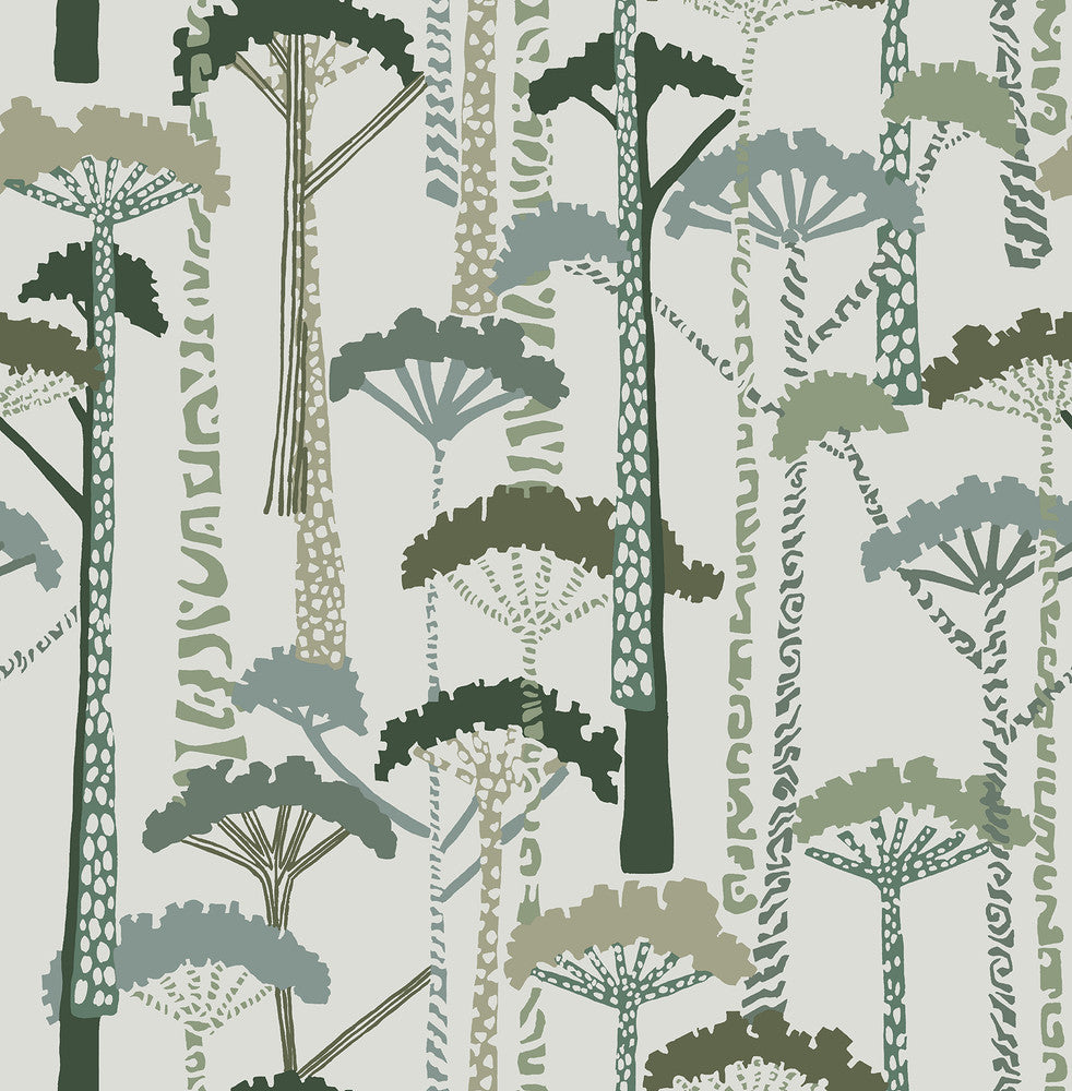 Unify Green Forest Wallpaper by A-Street Prints Harmony Covers about 56.4 square feet 20.5-in by 33-ft long roll Unpasted 20.86 - Fabric Carolina -