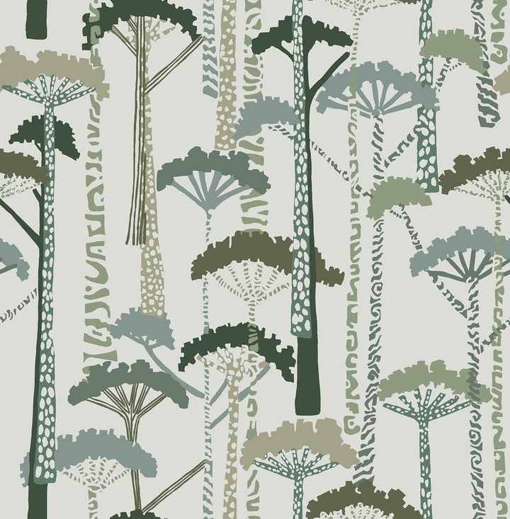 Unify Green Forest Wallpaper by A-Street Prints Harmony Covers about 56.4 square feet 20.5-in by 33-ft long roll Unpasted 20.86 - Fabric Carolina -