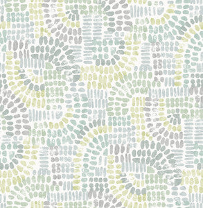 Wanderer Aquamarine Mosiac Wallpaper by A-Street Prints