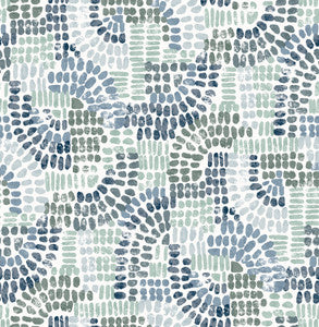 Wanderer Blueberry Mosiac Wallpaper by A-Street Prints