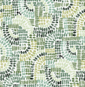 Wanderer Evergreen Mosiac Wallpaper by A-Street Prints