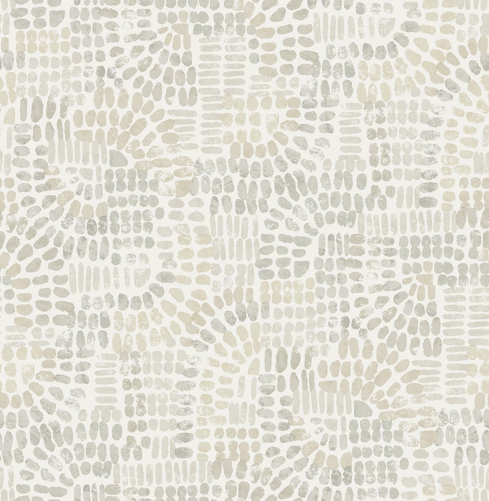 Wanderer Dove Mosiac Wallpaper by A-Street Prints Harmony Covers about 56.4 square feet 20.5-in by 33-ft long roll Unpasted 20.86 - Fabric Carolina -