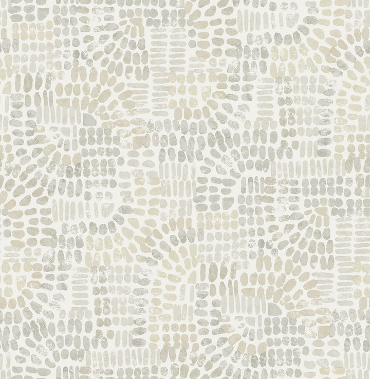 Wanderer Dove Mosiac Wallpaper by A-Street Prints Harmony Covers about 56.4 square feet 20.5-in by 33-ft long roll Unpasted 20.86 - Fabric Carolina -