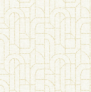 Integrity Yellow Arched Outlines Wallpaper by A-Street Prints