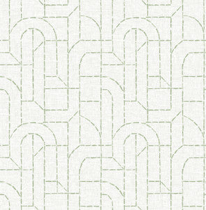 Integrity Light Green Arched Outlines Wallpaper by A-Street Prints