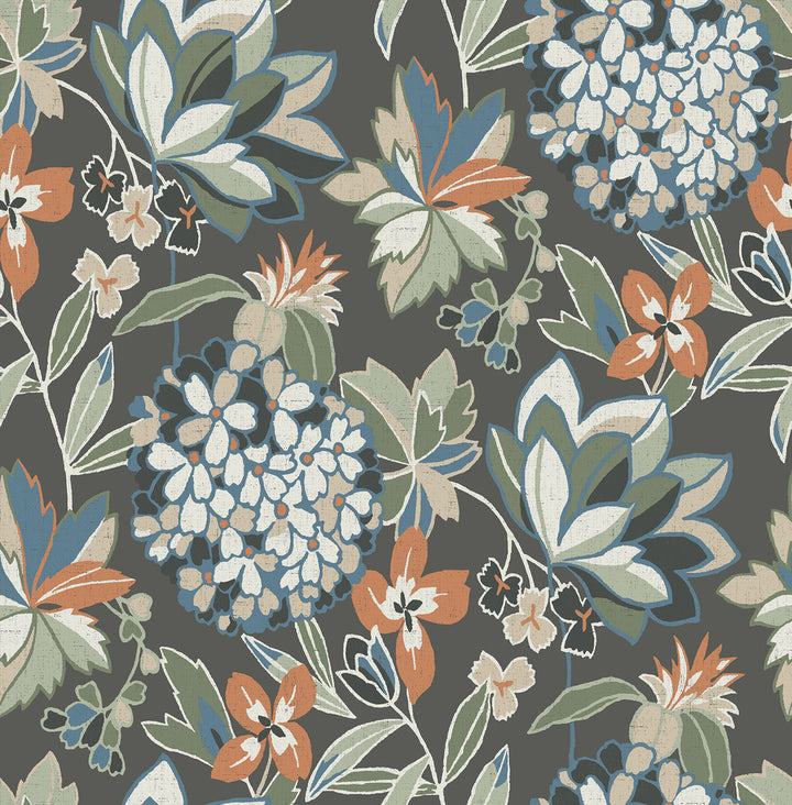 Valdivian Moss Floral Wallpaper by A-Street Prints Harmony Covers about 56.4 square feet 20.5-in by 33-ft long roll Unpasted 20.86 - Fabric Carolina -