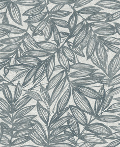 Rhythmic Denim Leaf Wallpaper by A-Street Prints