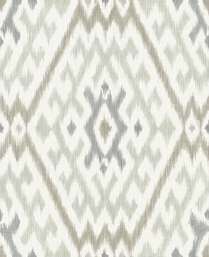 Solola Stone Ikat Wallpaper by A-Street Prints Harmony Covers about 56.4 square feet 20.5-in by 33-ft long roll Unpasted 25.2 - Fabric Carolina -